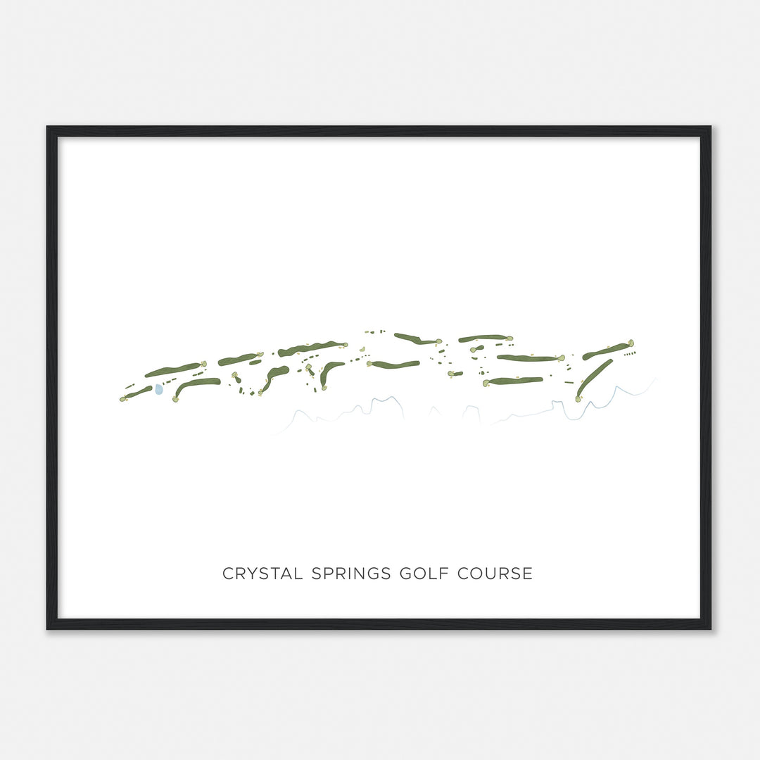 Print of Crystal Springs Golf Course Modern Map
