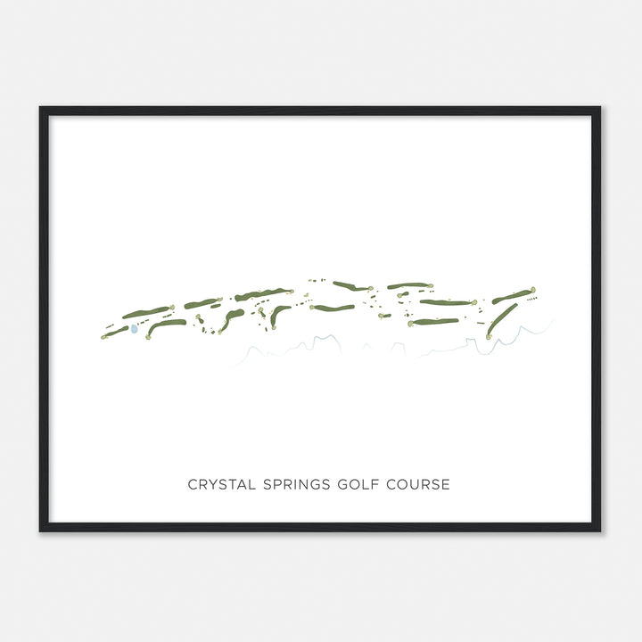 Print of Crystal Springs Golf Course Modern Map