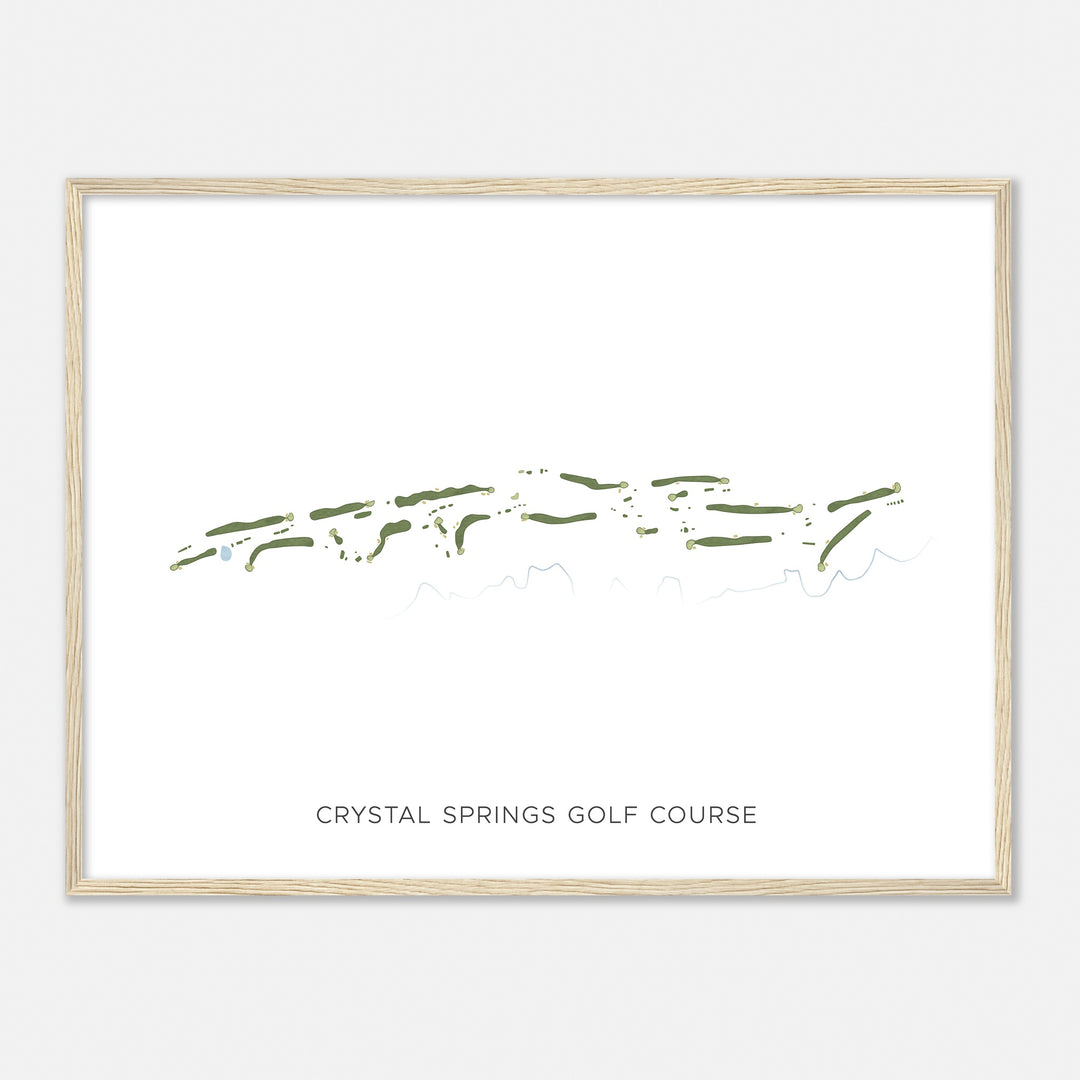 Print of Crystal Springs Golf Course Modern Map