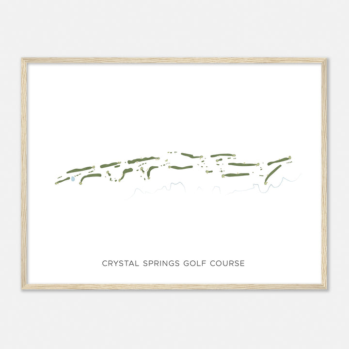 Print of Crystal Springs Golf Course Modern Map