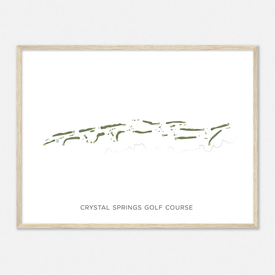 Print of Crystal Springs Golf Course Modern Map
