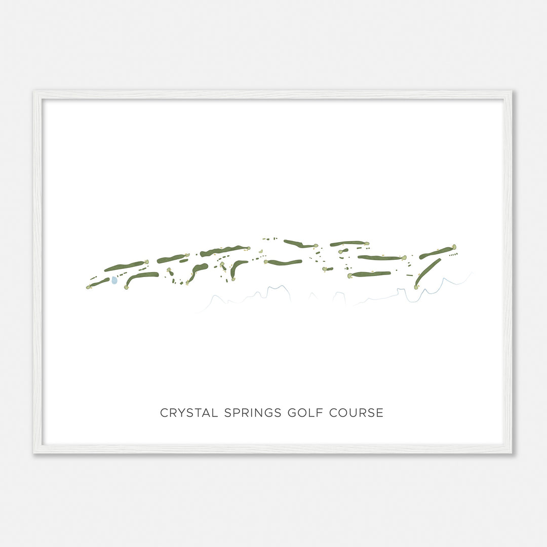 Print of Crystal Springs Golf Course Modern Map