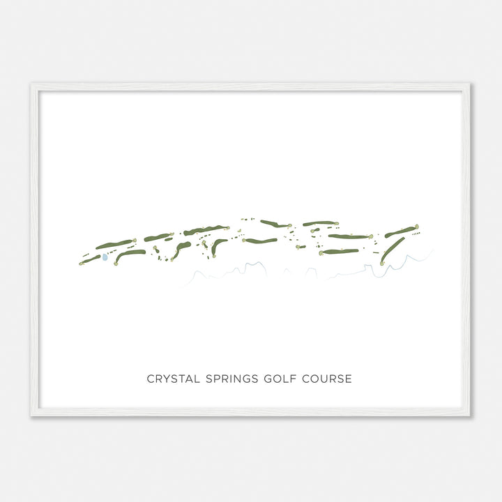 Print of Crystal Springs Golf Course Modern Map