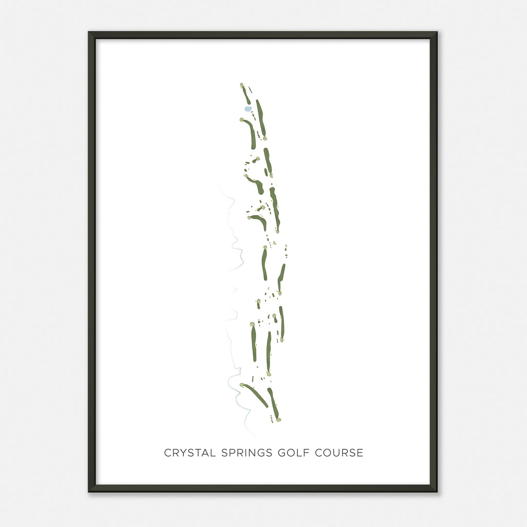 Print of Crystal Springs Golf Course Modern Map