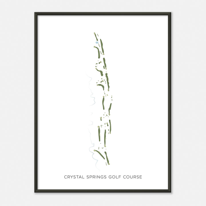 Print of Crystal Springs Golf Course Modern Map