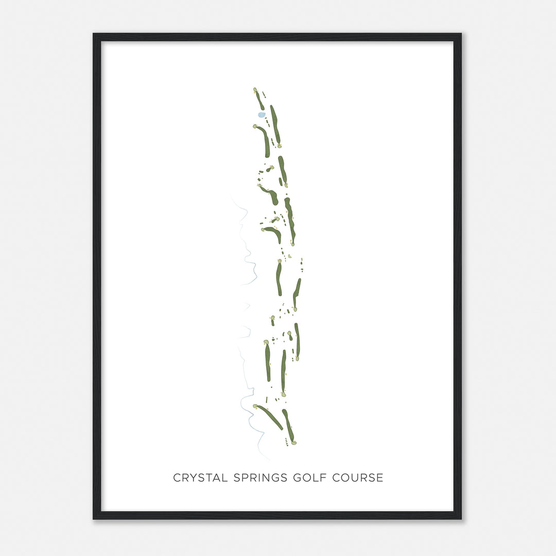 Print of Crystal Springs Golf Course Modern Map