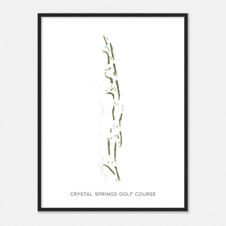 Print of Crystal Springs Golf Course Modern Map