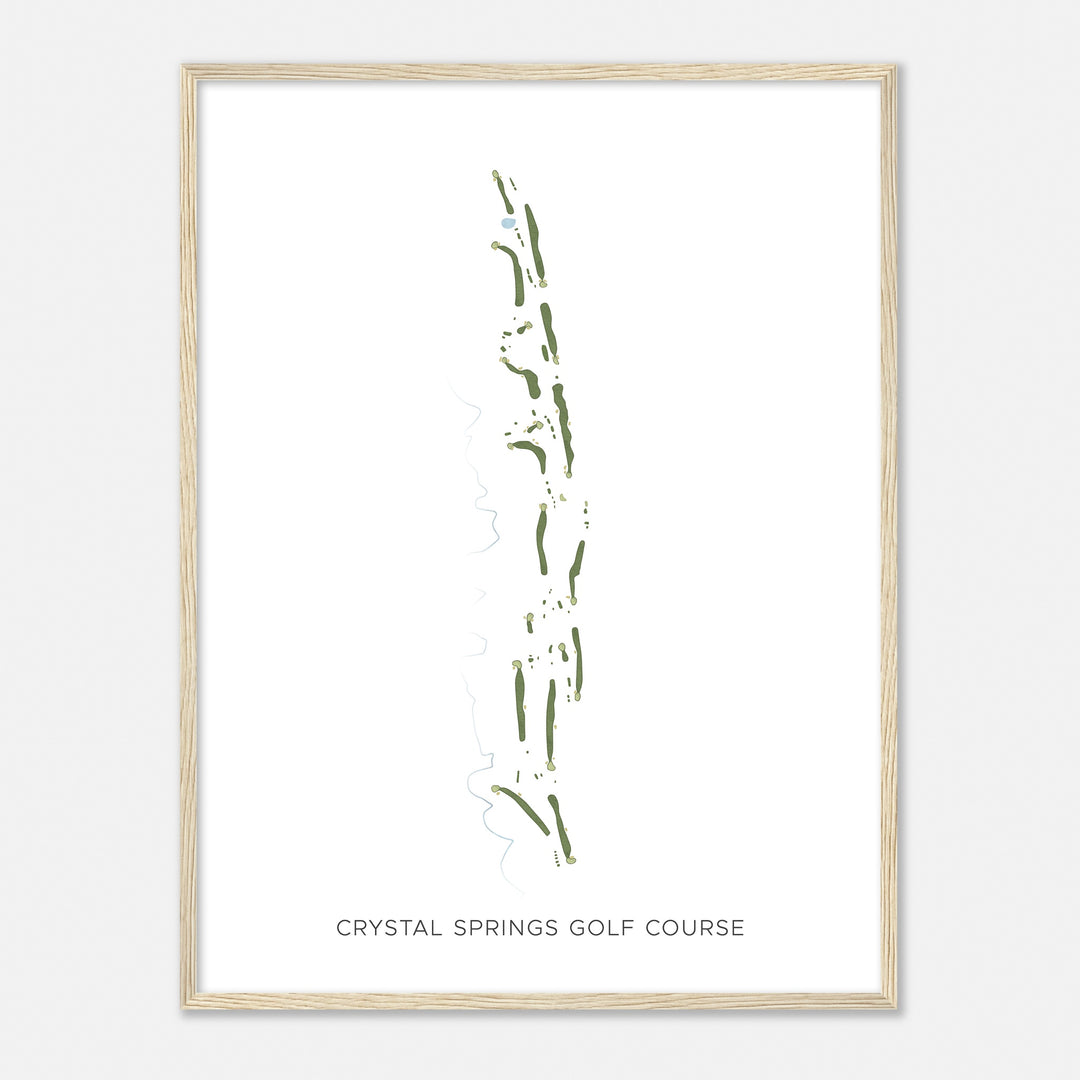 Print of Crystal Springs Golf Course Modern Map