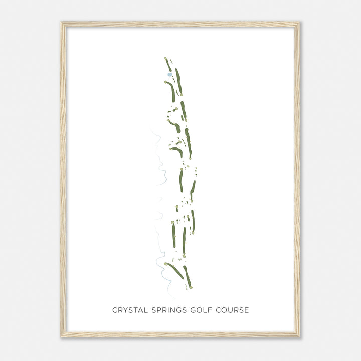 Print of Crystal Springs Golf Course Modern Map