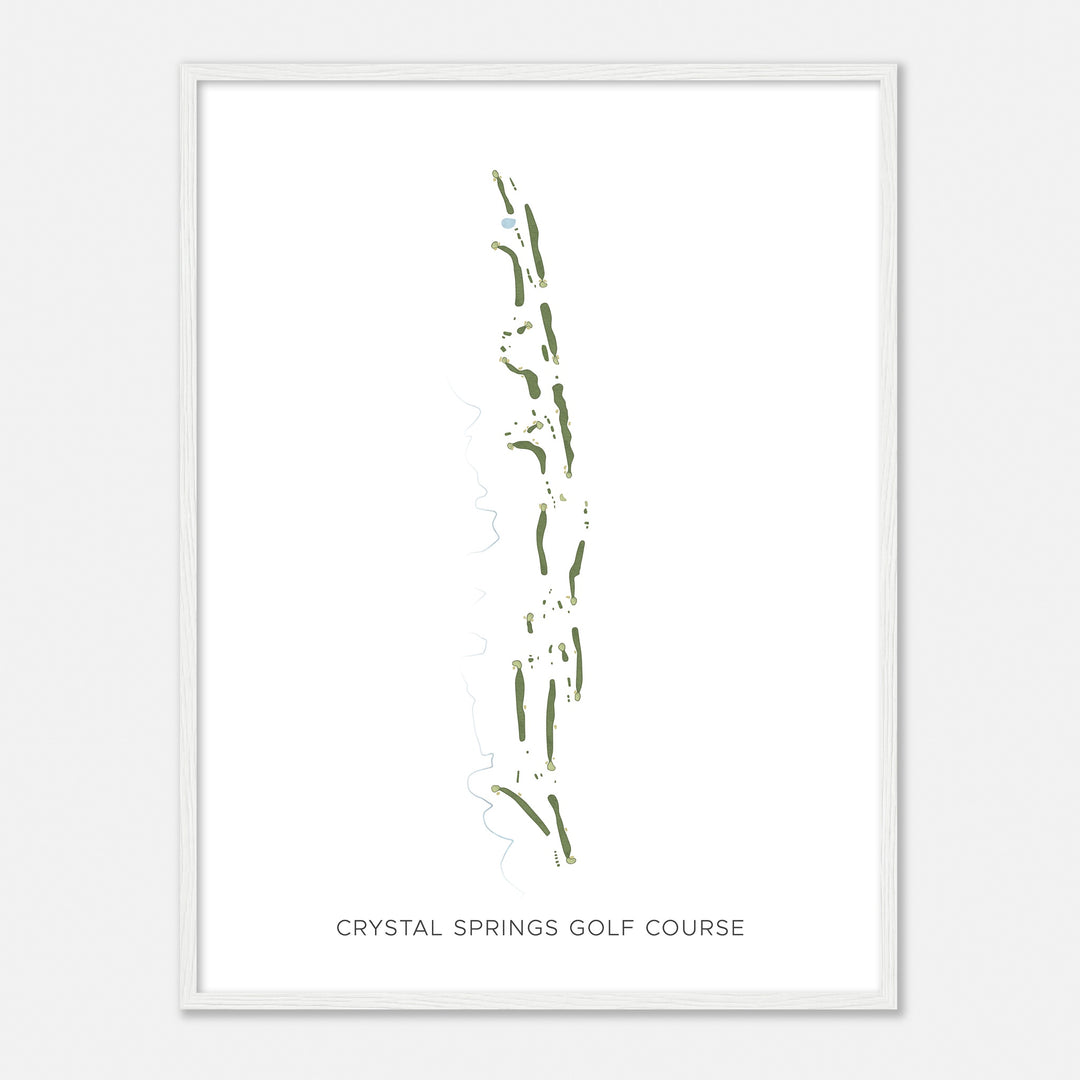 Print of Crystal Springs Golf Course Modern Map