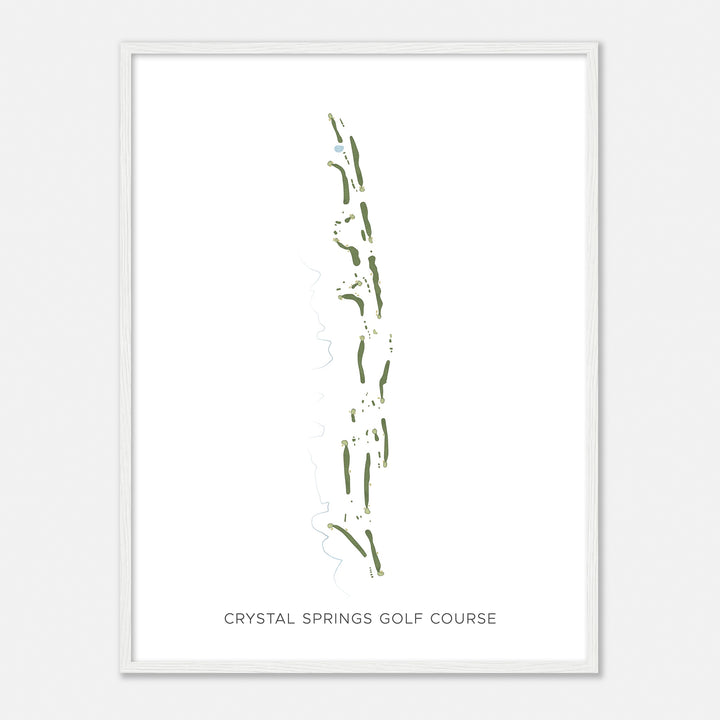 Print of Crystal Springs Golf Course Modern Map