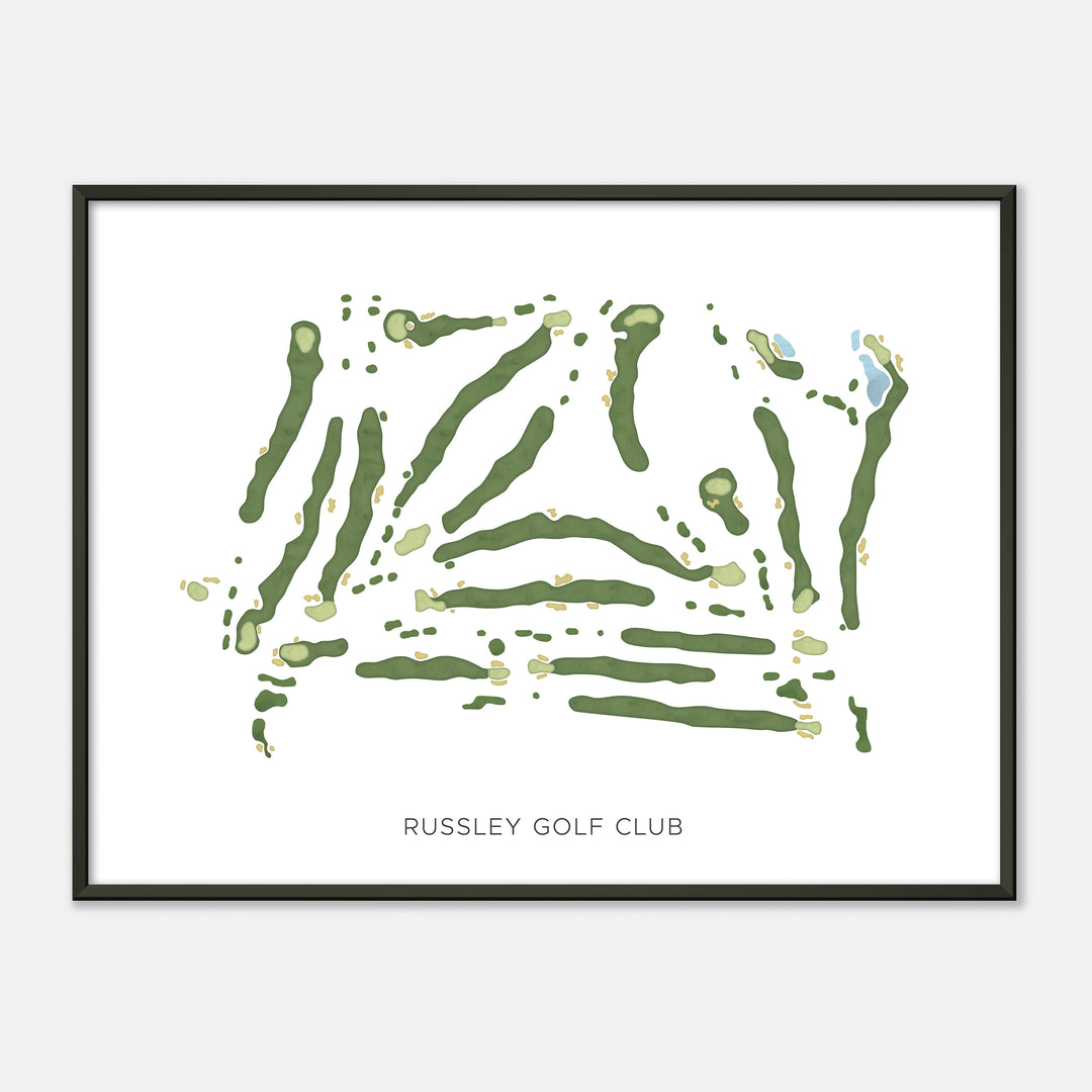 Print of Russley Golf Club Modern Map