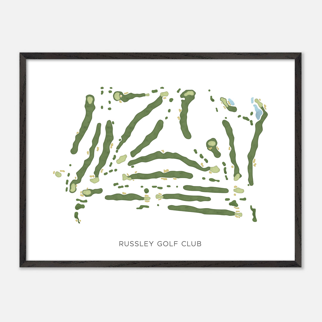 Print of Russley Golf Club Modern Map