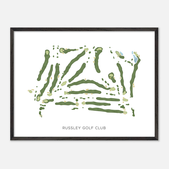 Print of Russley Golf Club Modern Map