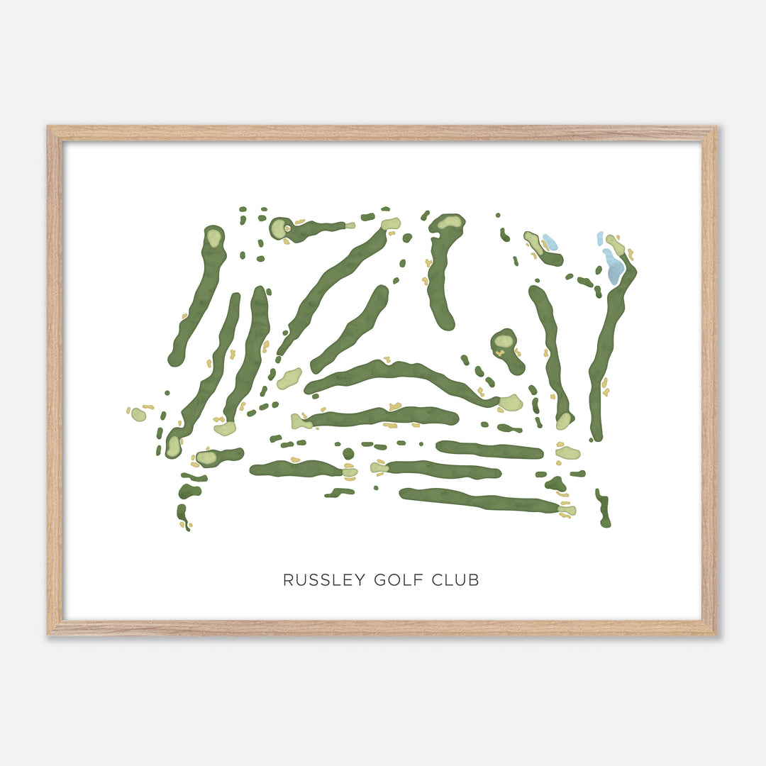 Print of Russley Golf Club Modern Map