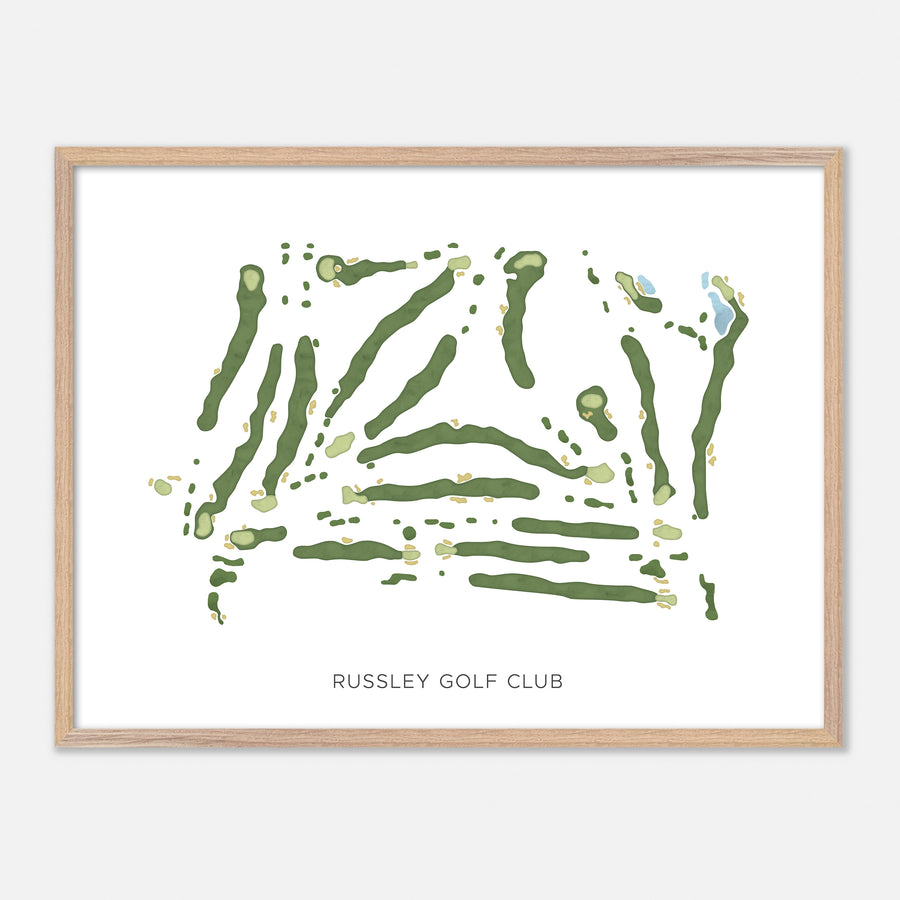 Print of Russley Golf Club Modern Map