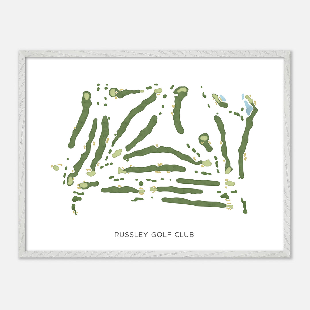Print of Russley Golf Club Modern Map