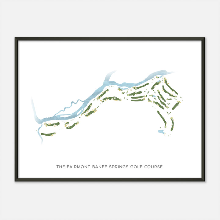 Print of The Fairmont Banff Springs Golf Course Modern Map