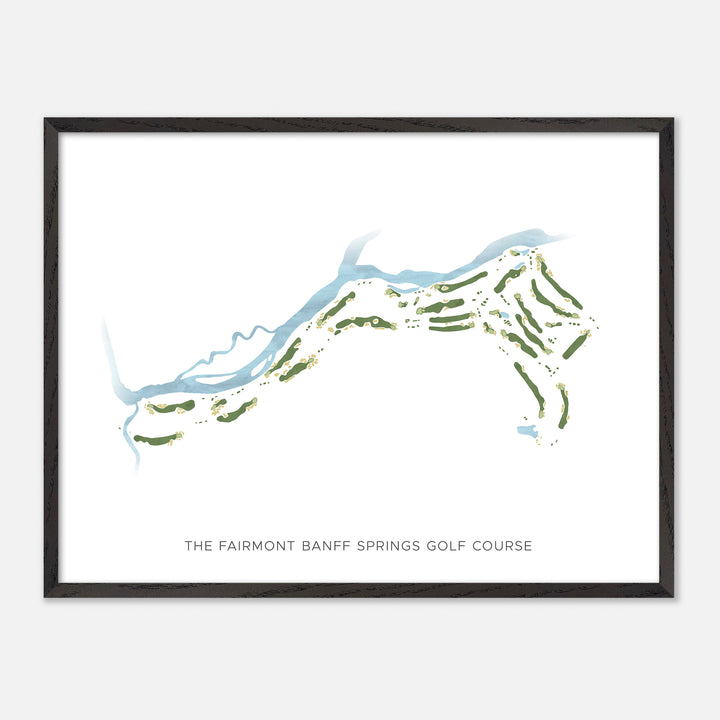 Print of The Fairmont Banff Springs Golf Course Modern Map