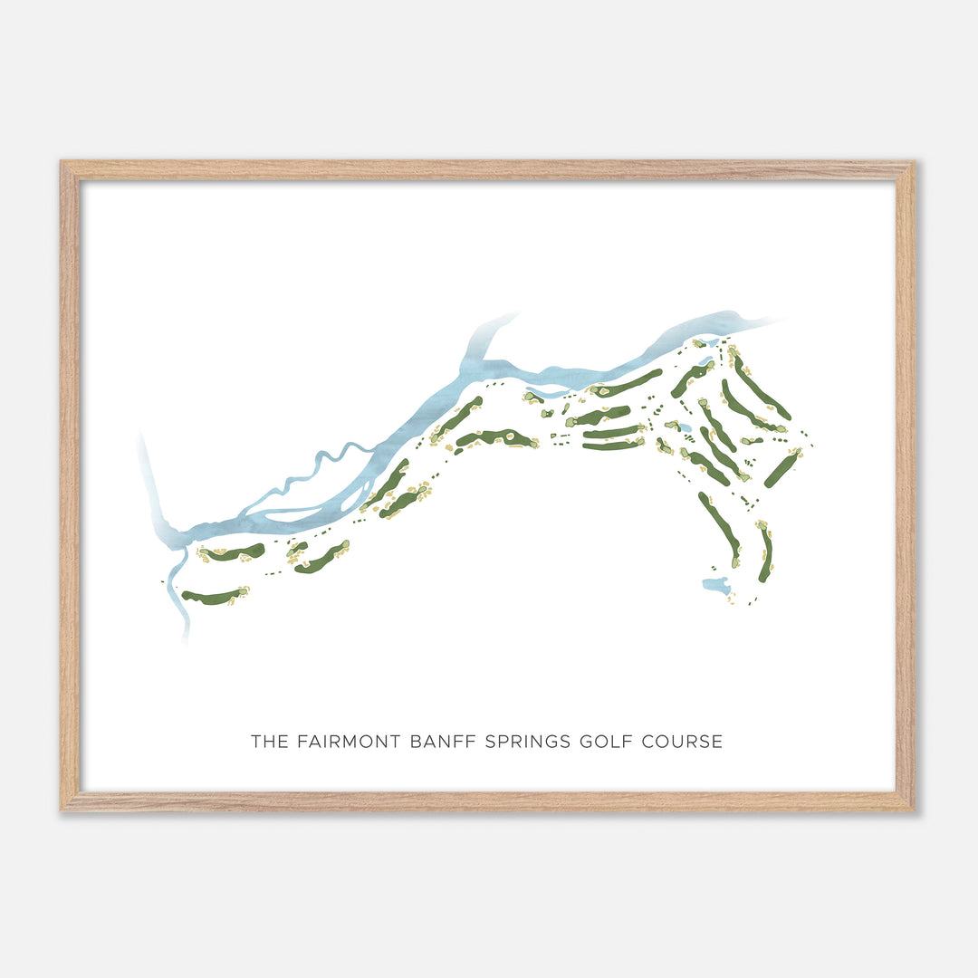 Print of The Fairmont Banff Springs Golf Course Modern Map