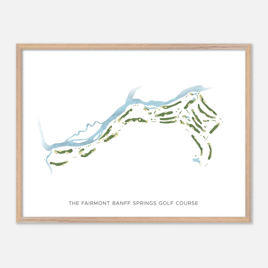 Print of The Fairmont Banff Springs Golf Course Modern Map