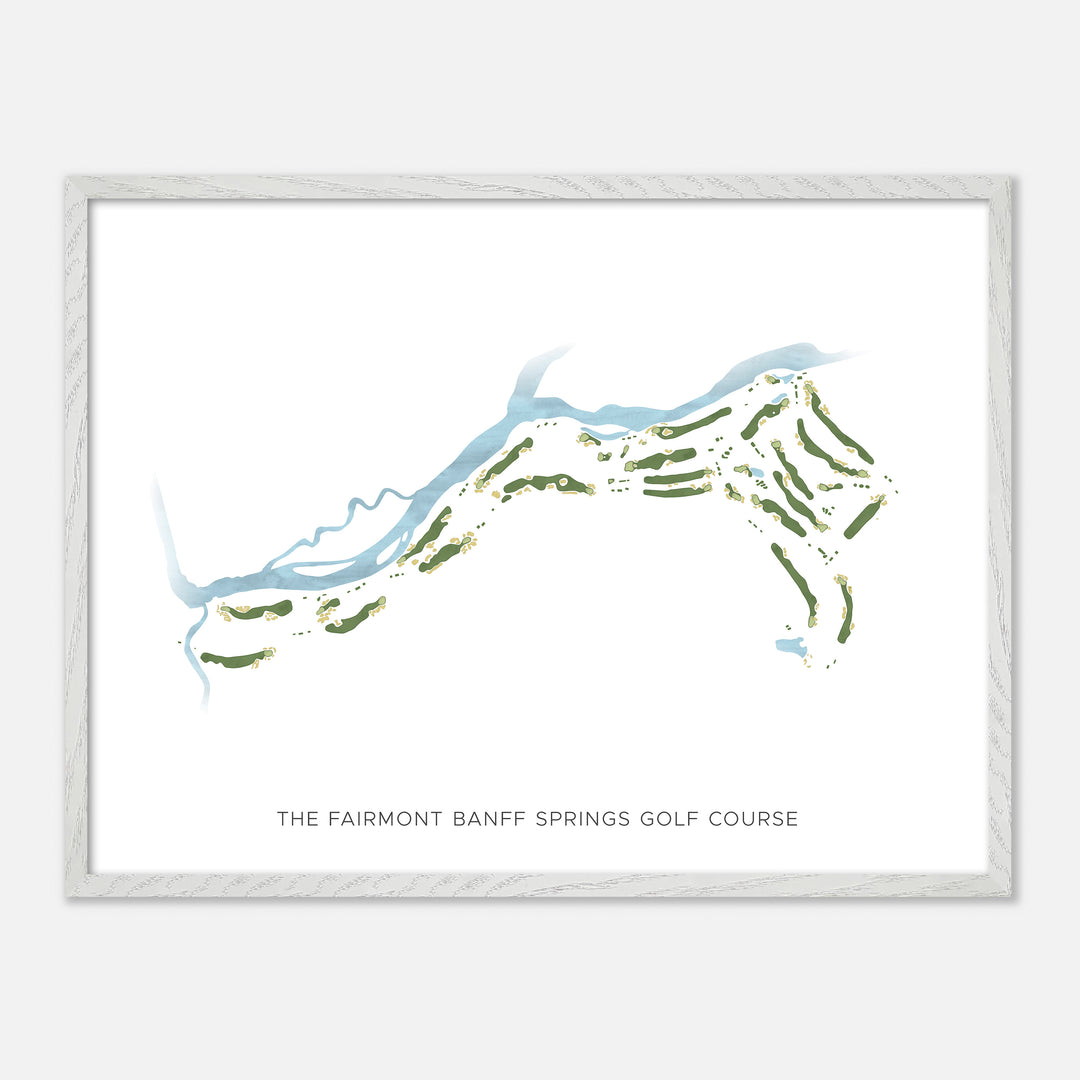 Print of The Fairmont Banff Springs Golf Course Modern Map