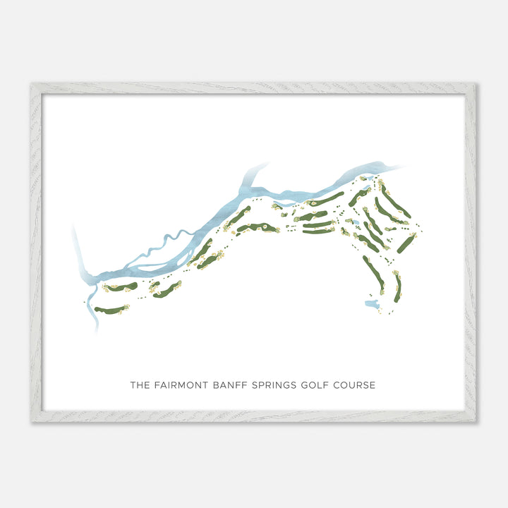 Print of The Fairmont Banff Springs Golf Course Modern Map