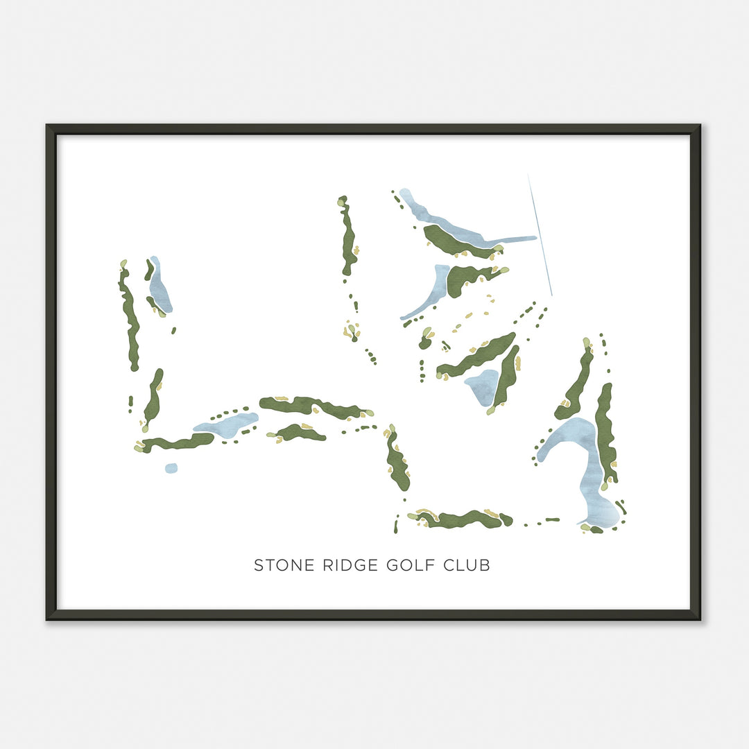 Print of Stone Ridge Golf Club Modern Map