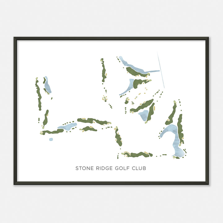 Print of Stone Ridge Golf Club Modern Map