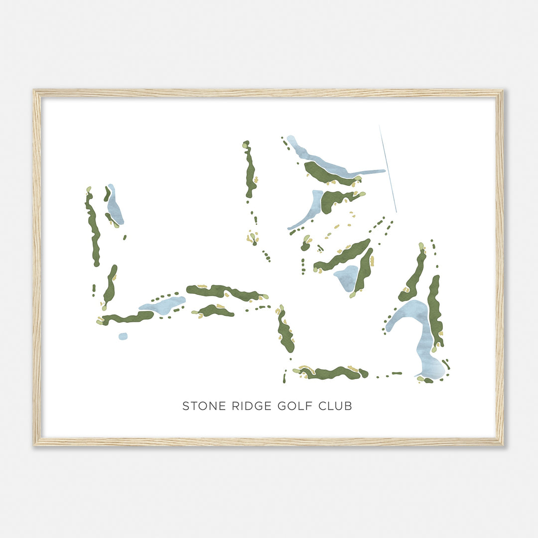 Print of Stone Ridge Golf Club Modern Map