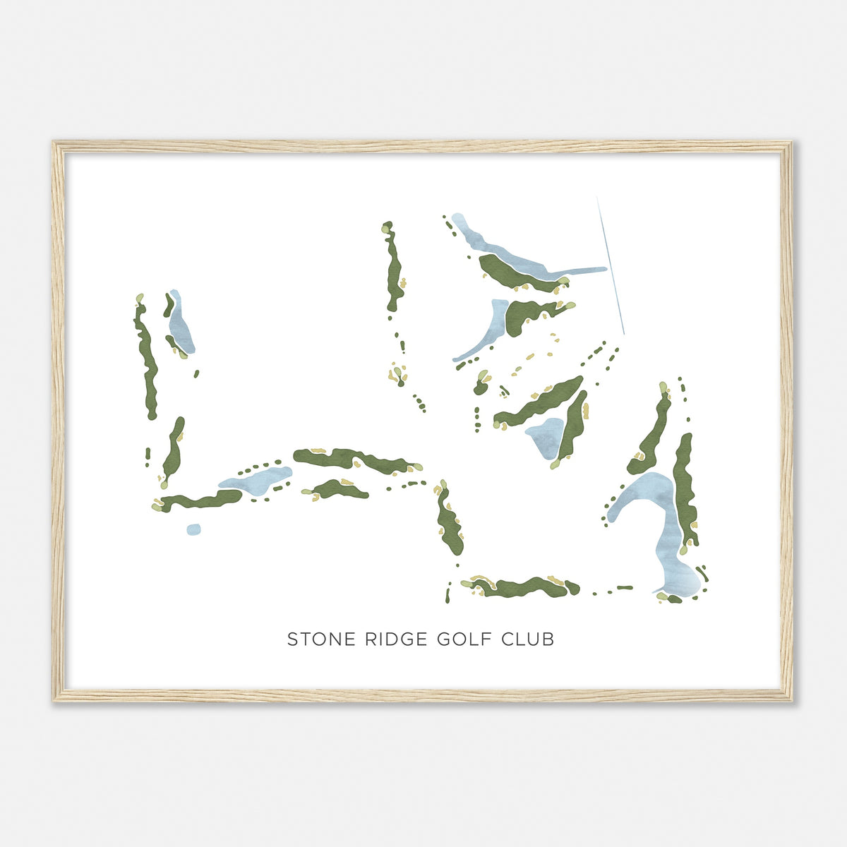 Print of Stone Ridge Golf Club Modern Map