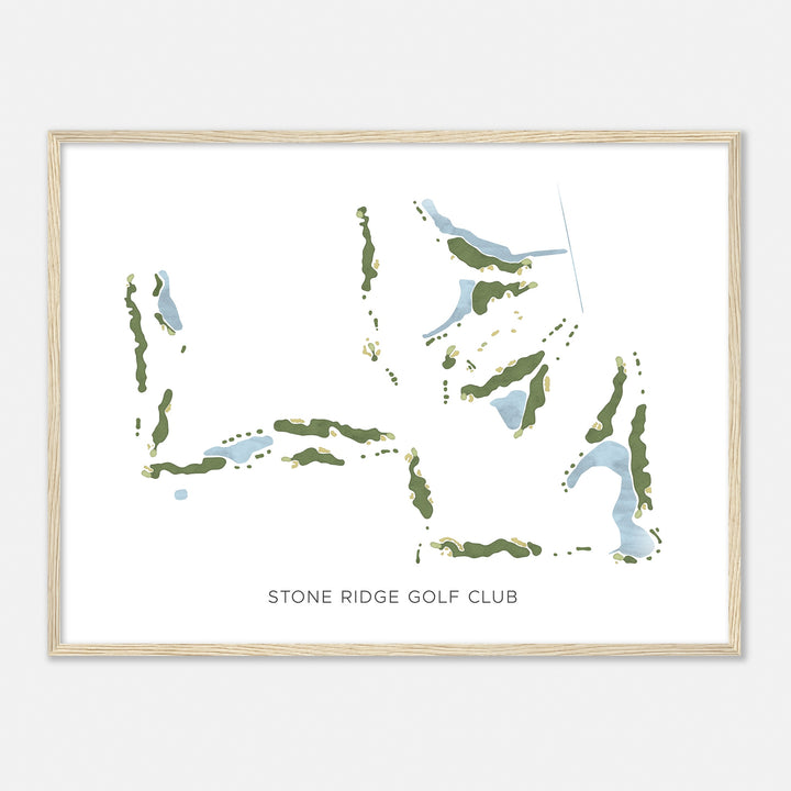 Print of Stone Ridge Golf Club Modern Map