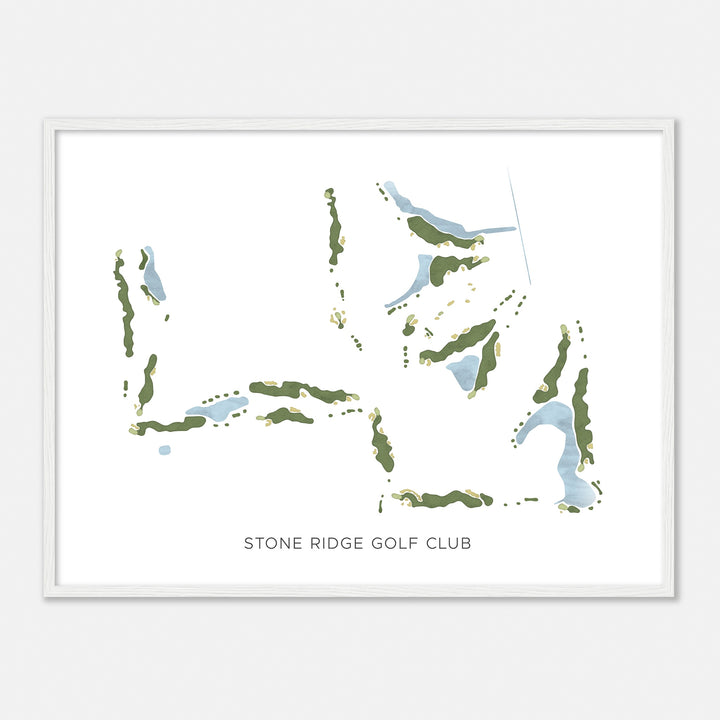 Print of Stone Ridge Golf Club Modern Map
