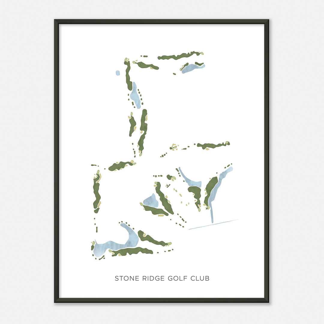 Print of Stone Ridge Golf Club Modern Map