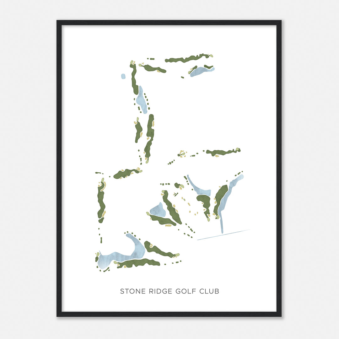 Print of Stone Ridge Golf Club Modern Map