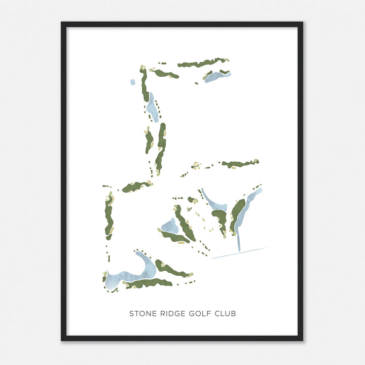 Print of Stone Ridge Golf Club Modern Map