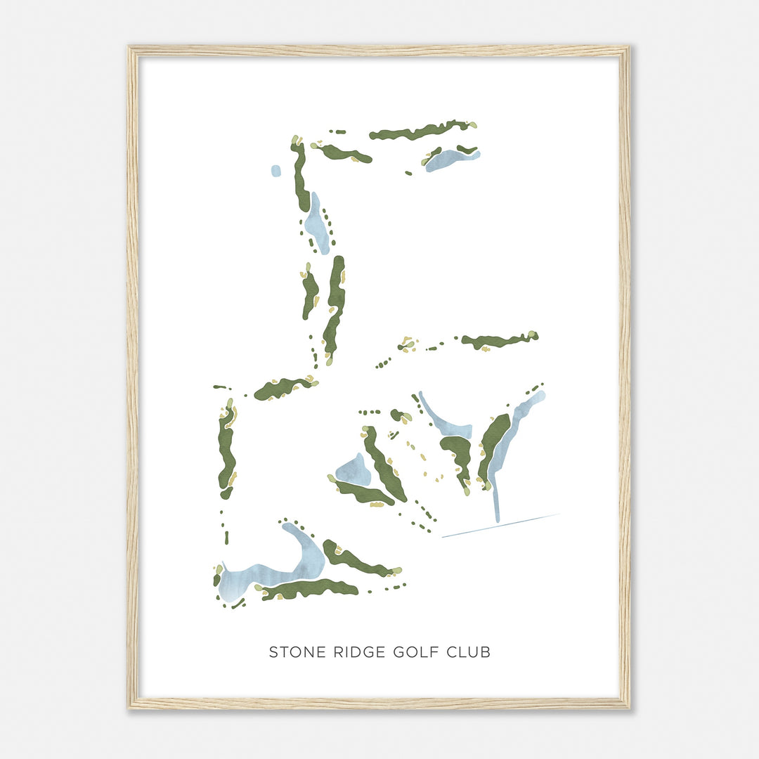 Print of Stone Ridge Golf Club Modern Map
