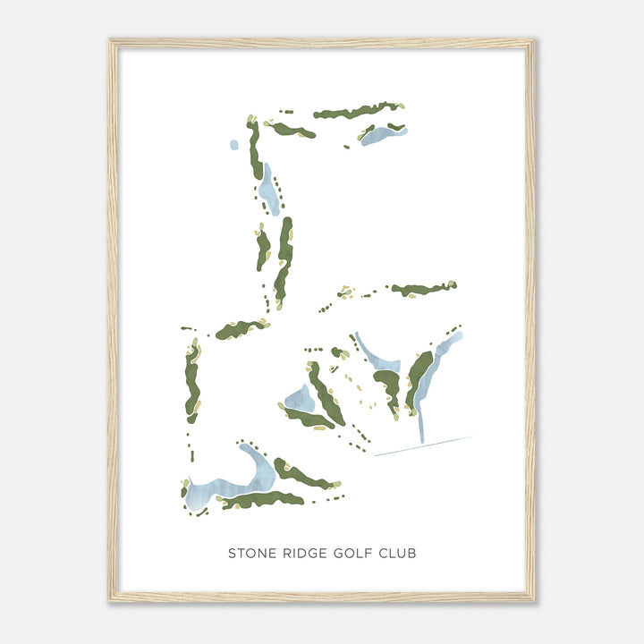 Print of Stone Ridge Golf Club Modern Map