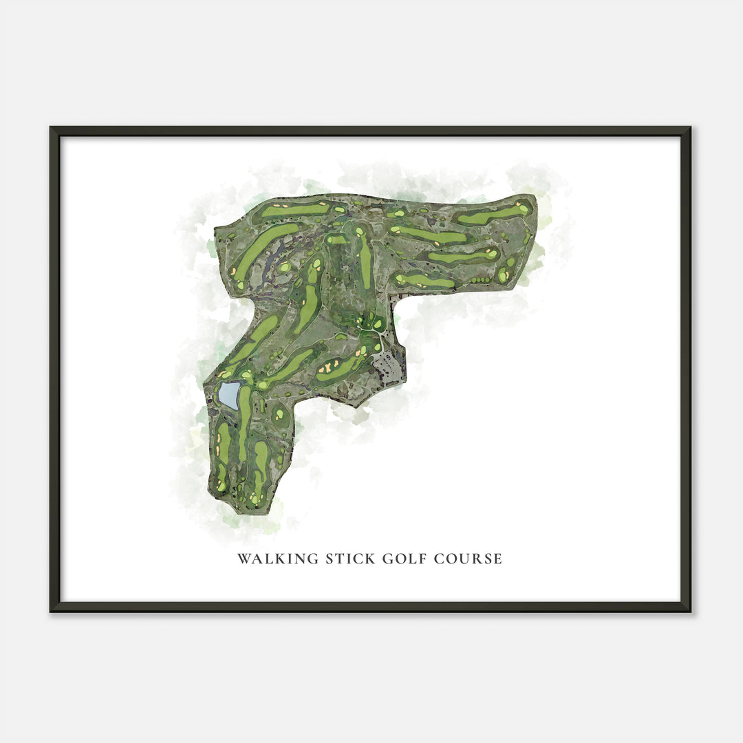 Print of Walking Stick Golf Course Classic Map