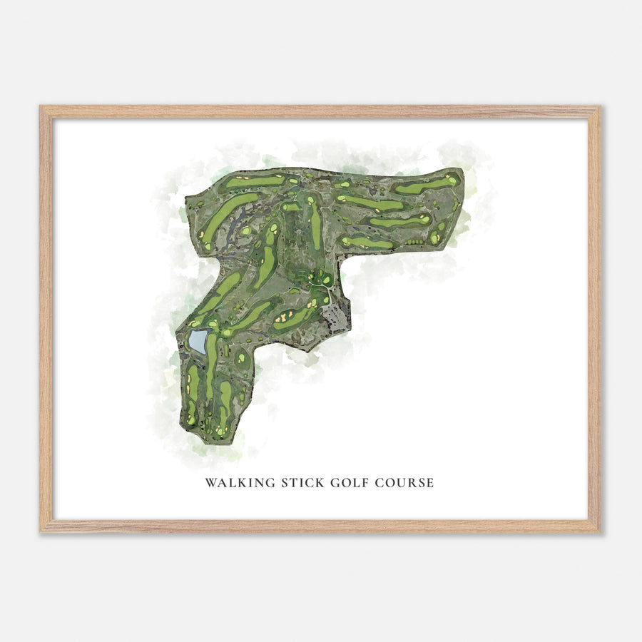 Print of Walking Stick Golf Course Classic Map