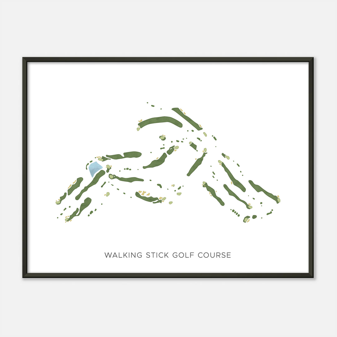 Print of Walking Stick Golf Course Modern Map