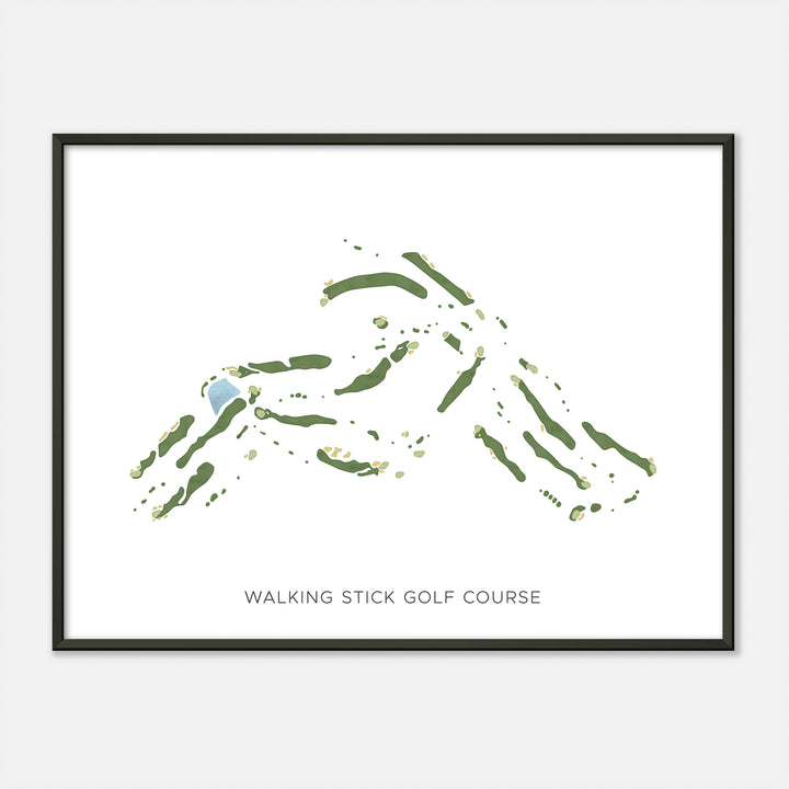 Print of Walking Stick Golf Course Modern Map