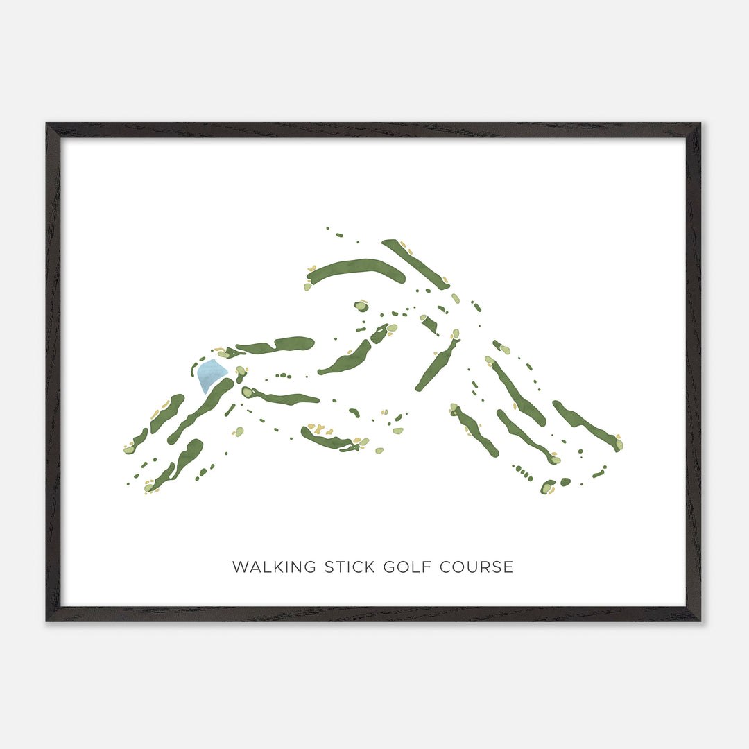Print of Walking Stick Golf Course Modern Map
