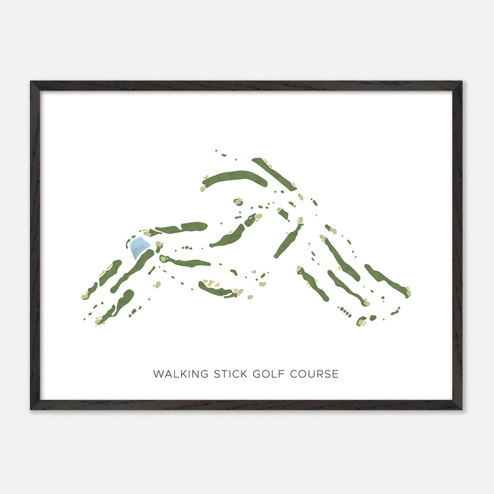Print of Walking Stick Golf Course Modern Map