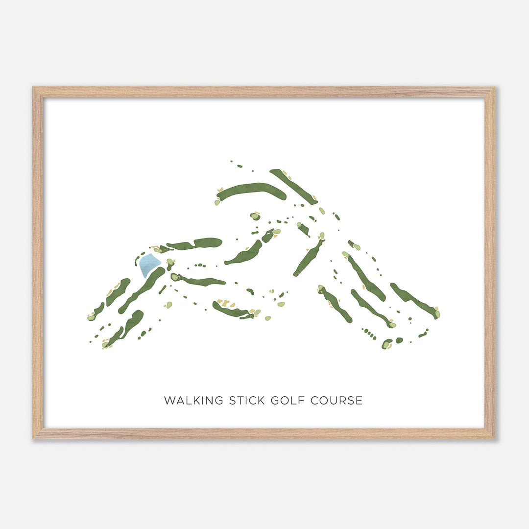 Print of Walking Stick Golf Course Modern Map