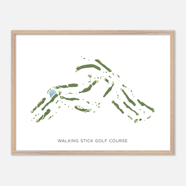 Print of Walking Stick Golf Course Modern Map
