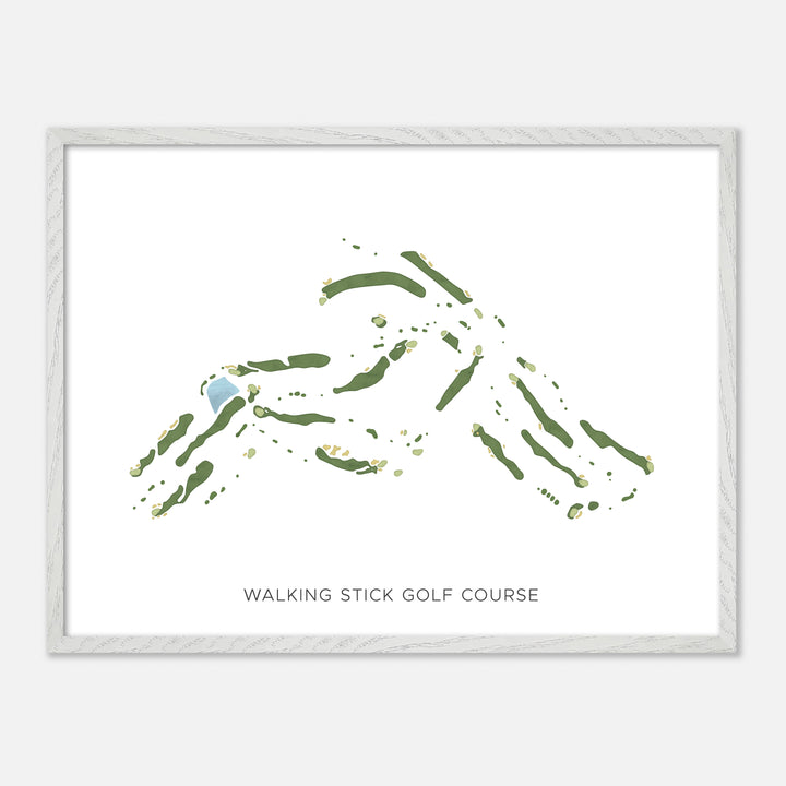 Print of Walking Stick Golf Course Modern Map