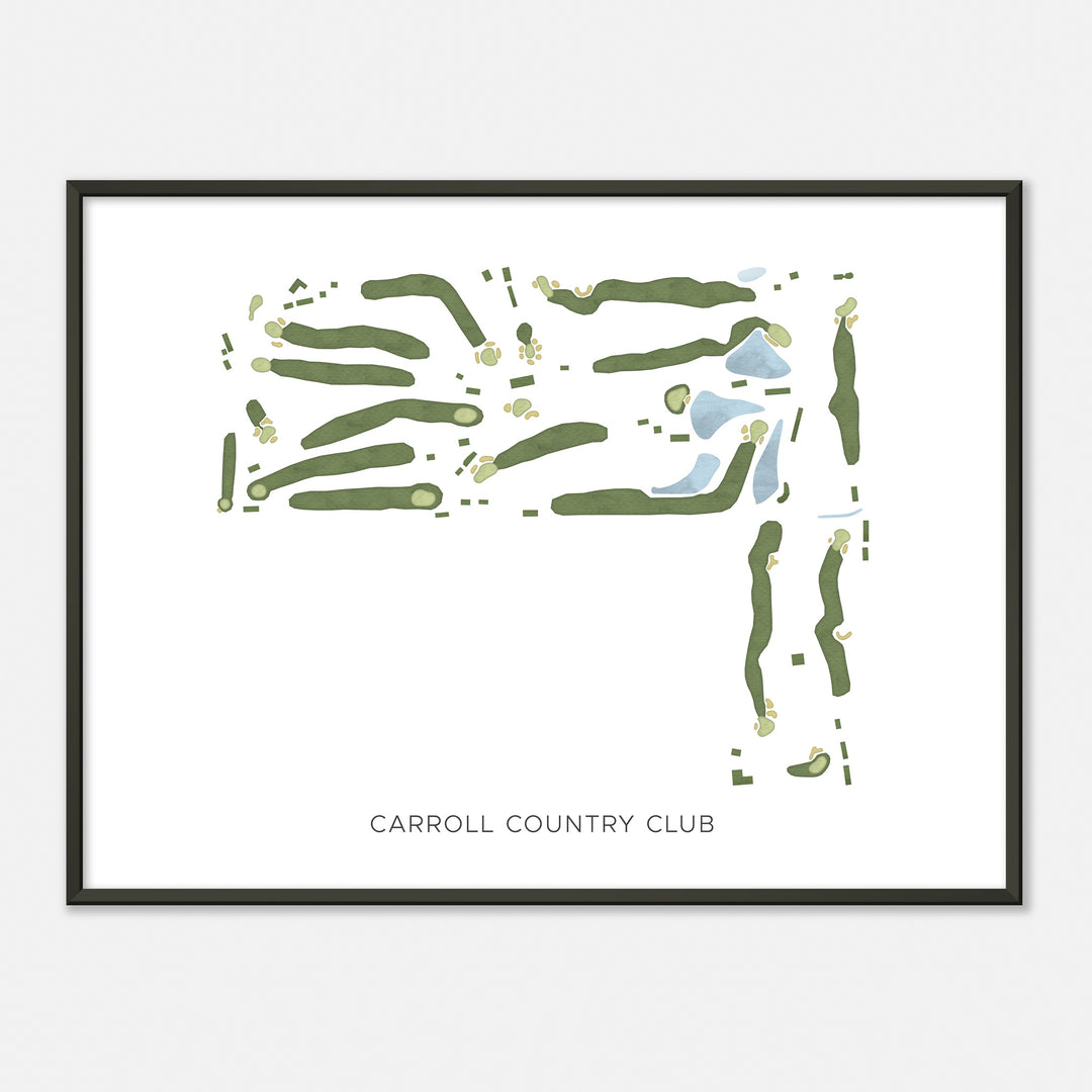 Print of Carroll Country Club Modern Map