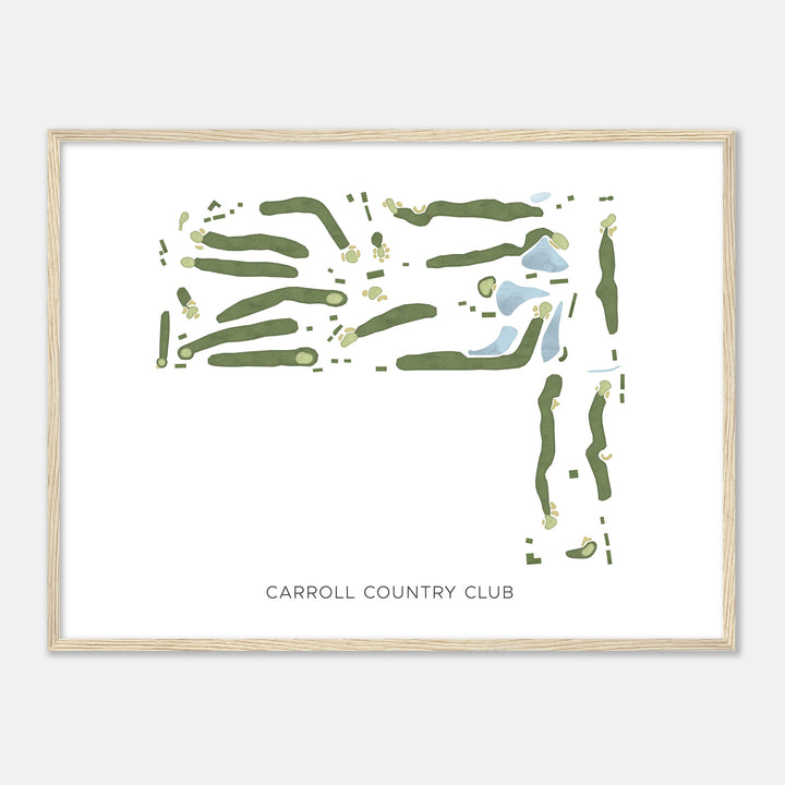 Print of Carroll Country Club Modern Map