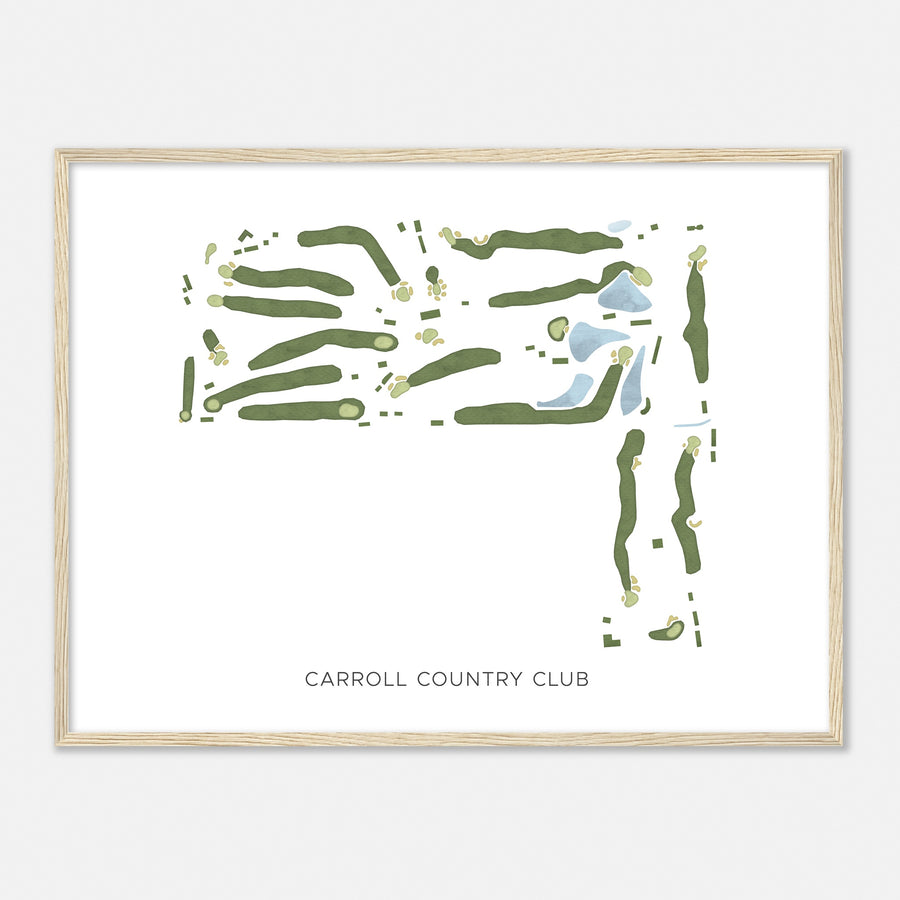 Print of Carroll Country Club Modern Map